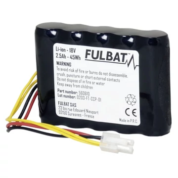 Akkumulátor Fulbat FL-HU02 li ionos, 18v-2.5ah husqvarna 310/315/315x robotfűnyíróhoz