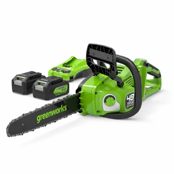 Láncfűrész akkumulátoros Greenworks GD24X2CS36K4X akkumulátorral és töltővel