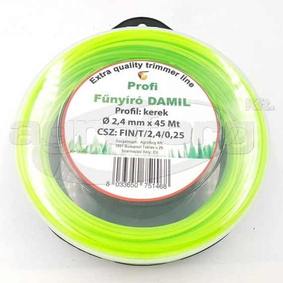 Damil 2.4mm kerek   45 méter olasz