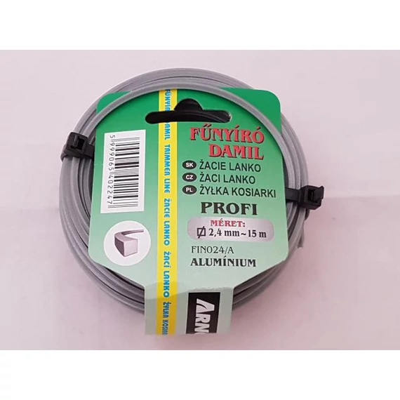 Damil 2.4mm szögletes 15 méter alu  olasz