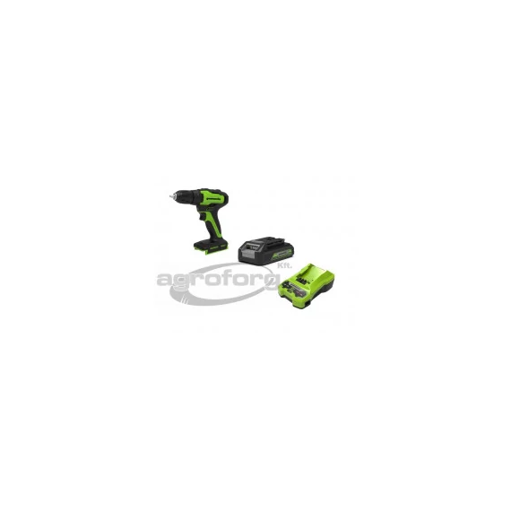 Fúró-csavarozó akkumulátoros Greenworks GD24DD35K2 24v, 35 nm, akku és töltővel