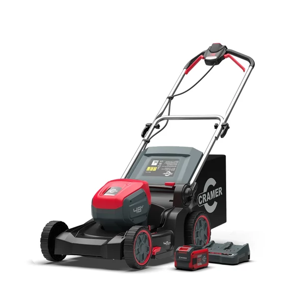 Fűnyíró fűgyűjtős akkumulátoros készlet Cramer 48LM41K4 akkumulátorral és töltővel