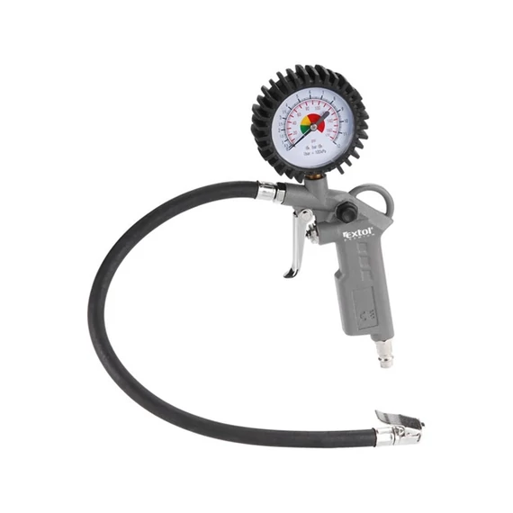 gumiabroncs fúvató pisztoly, manométerrel, max. 8 Bar, 1/4