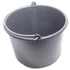 Kép 1/2 - habarcsos vödör; 12 liter,fekete műanyag