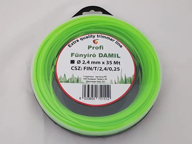 Damil 2.4mm szögletes   34 méter olasz